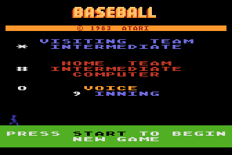 RealSports Baseball Title Screen